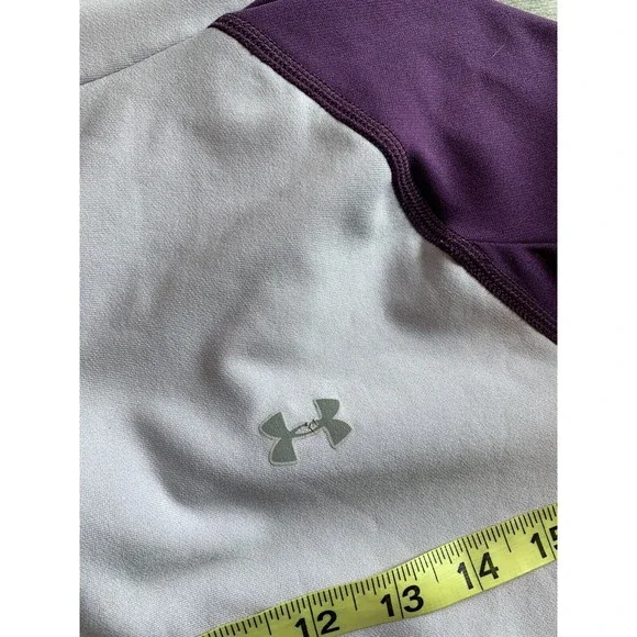 Under Armour Tech Graphic 1/4 Zip Long Sleeve hooded Running Top purple size L - Picture 9 of 11